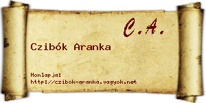 Czibók Aranka névjegykártya